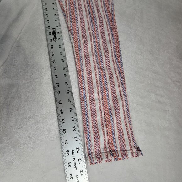Isabel Marant Étoile Womens Chevron Striped Cropped Pants Sz 36 Red/Blue Stretch - Picture 10 of 11